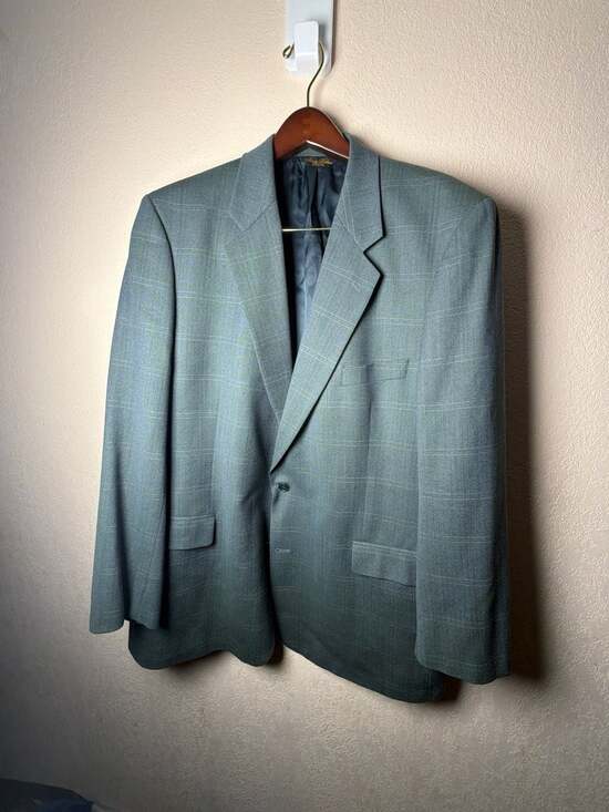 Brooks Brothers Other - Brooks Brothers Herringbone Windowpane Suit Jacket Blazer 48L 100% Wool